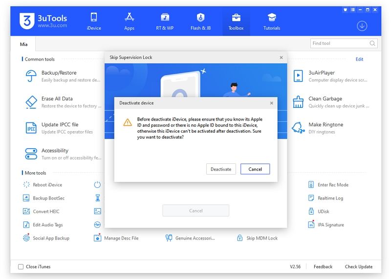 deactivate the device