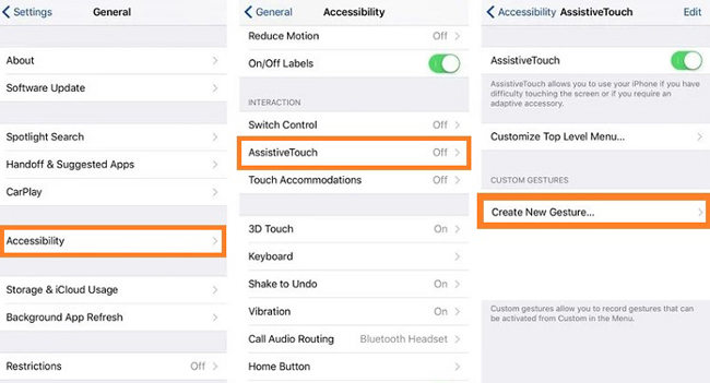 Accessibility Settings brfore Throwing A Curve Ball