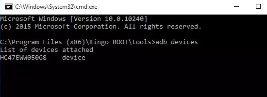 adb command recognize your device
