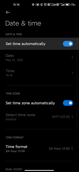 fix android mobile data not working - check android date and time