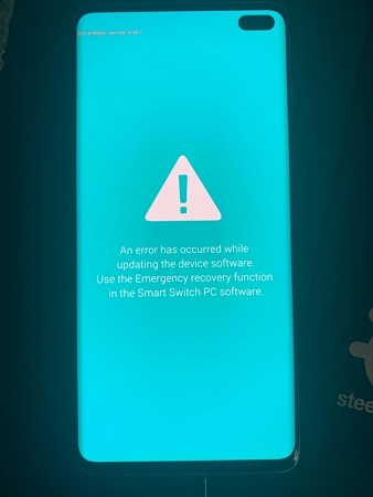 android blue screen - stuck on error screen