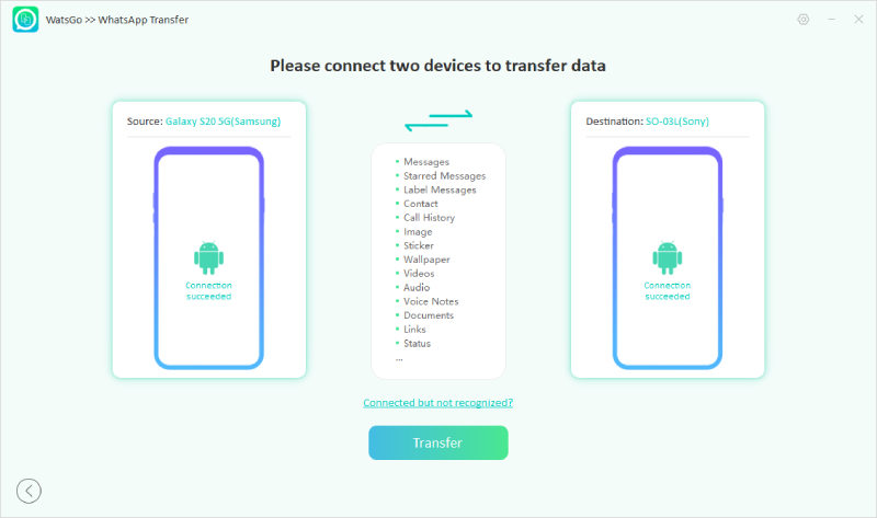 watsgo guied - connect android devices
