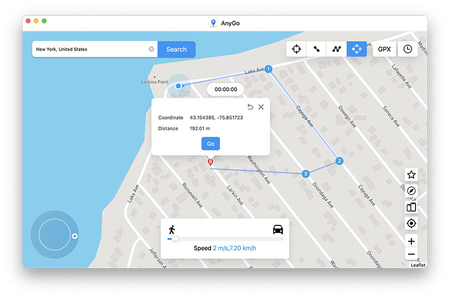AnyGo create jump route