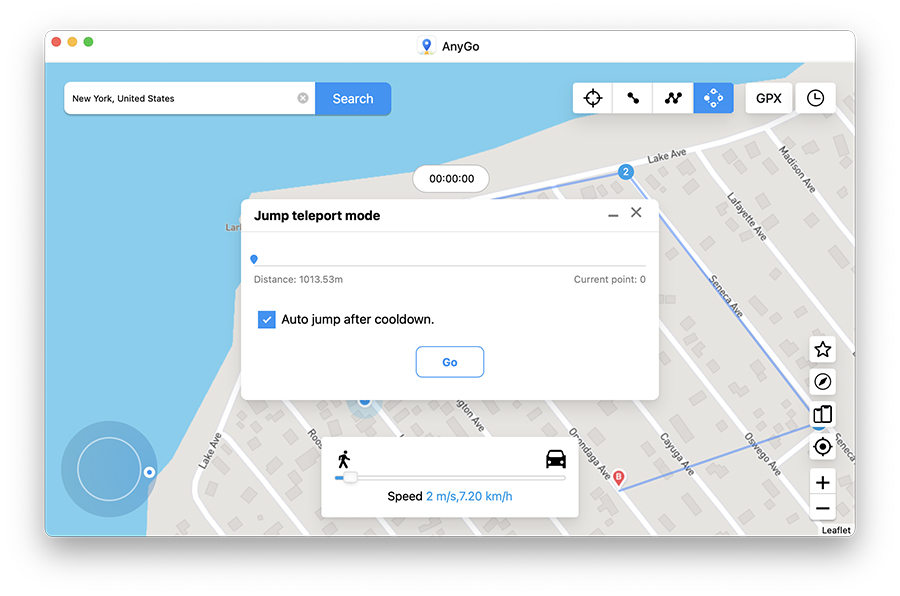 AnyGo jump automatically