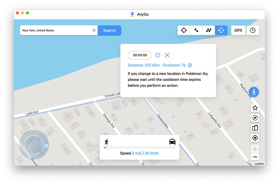 AnyGo jump cooldown time
