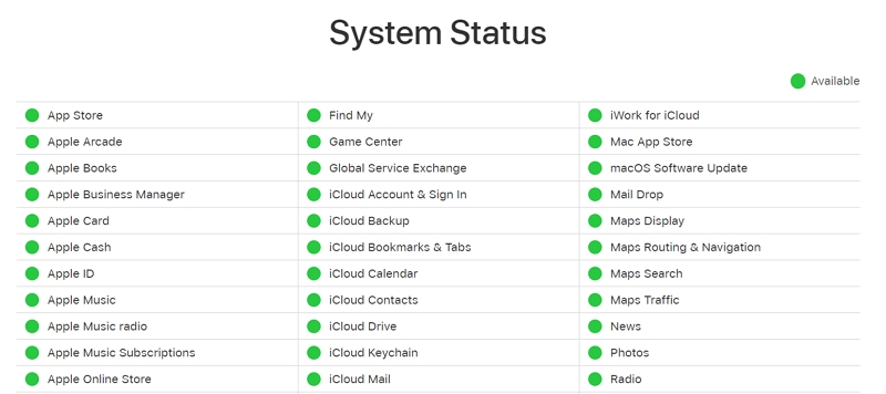 check icloud system