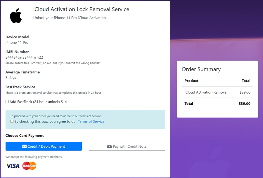 appleiphoneunlock payment