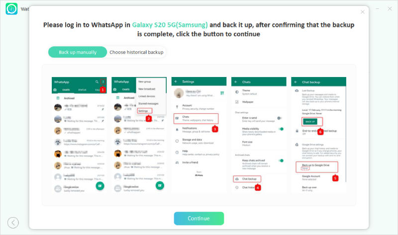 watsgo guied - whatsapp transfer from android to android successfully 