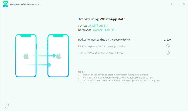 watsgo guide - backup source iphone whatsapp