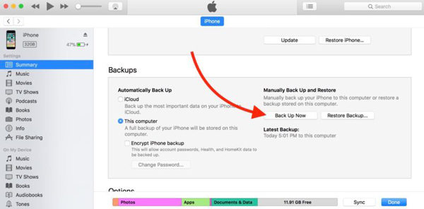 Back-Up Your iPhone Using iTunes