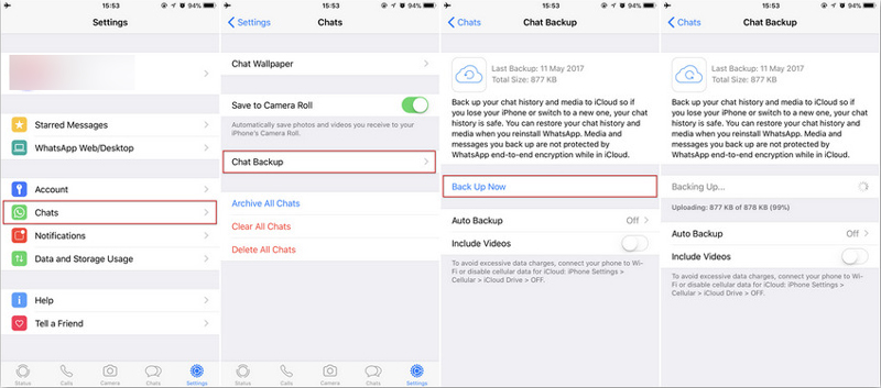 backup whatsapp to icloud