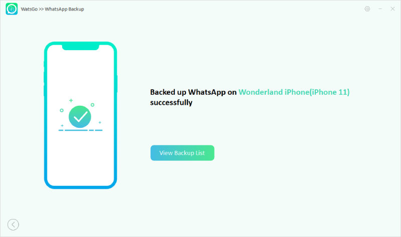 watsgo guide - backup whatsapp iphone successfully 