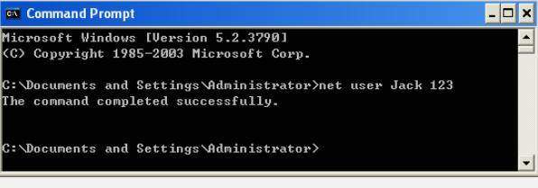 Bypass Password on Windows XP command prompt