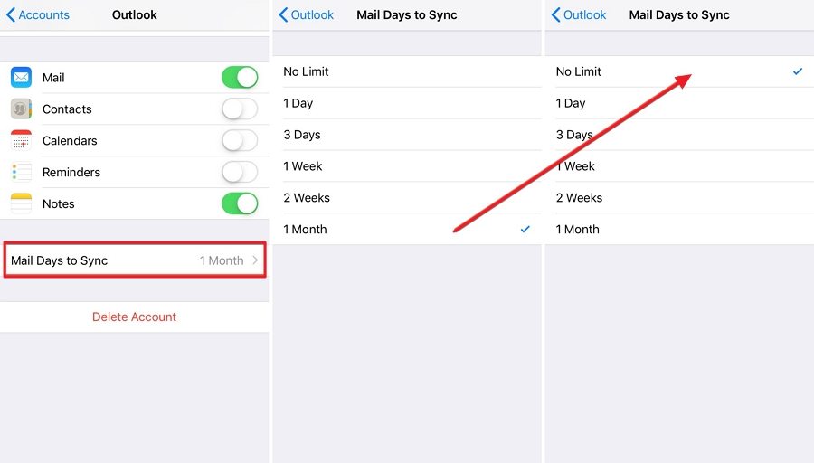 Sync Mail with no Limit