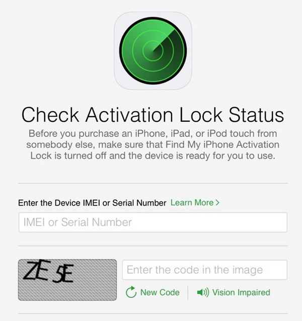 check activation lock status icloud