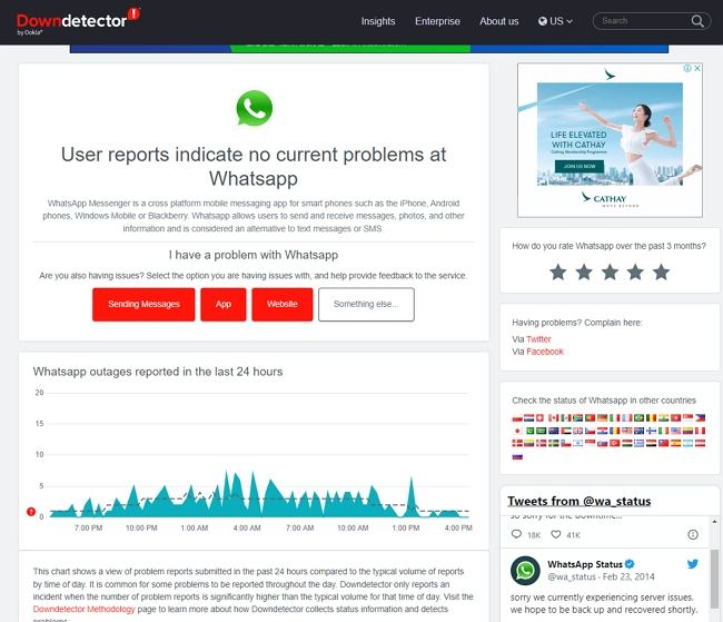 watsgo guide - check if whatsapp is down