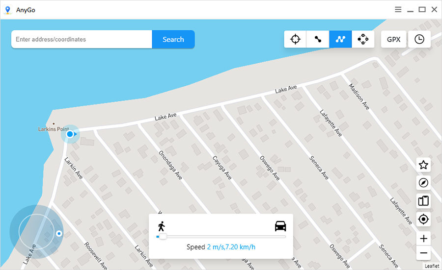 Choose the multi-spot mode