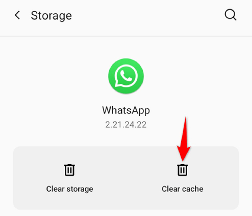 clear whatsapp cache