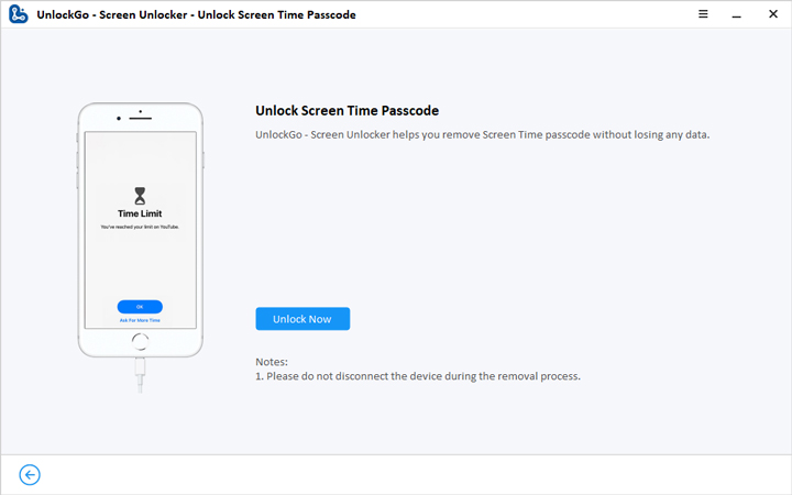 click unlock now screen time passcode