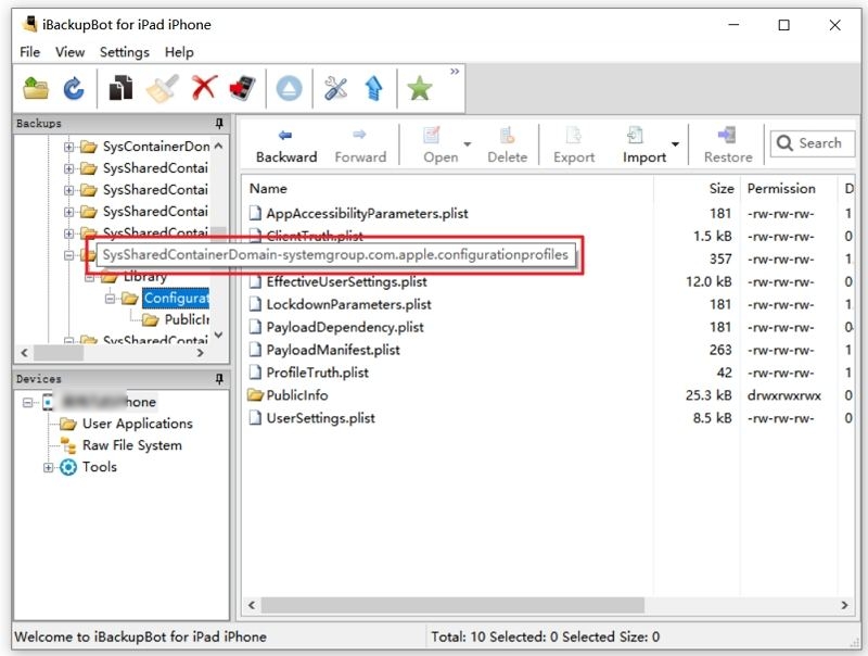 Find configuration file by clicking on system files