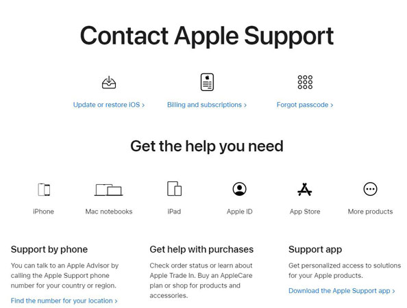 contact apple support