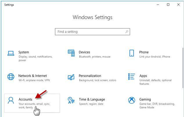 create a local account on windows 10