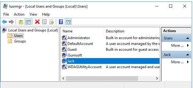 creating local admin account windows 10
