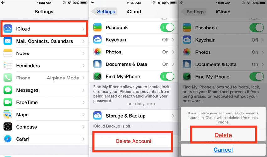 how to sign out of apple id on iPad without password