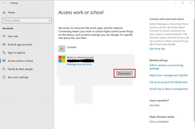 disconnect computer from domain