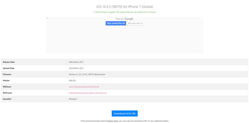 how to downgrade ios from 14.5 to ios 14.4.2