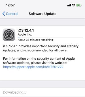 Downloading ios update