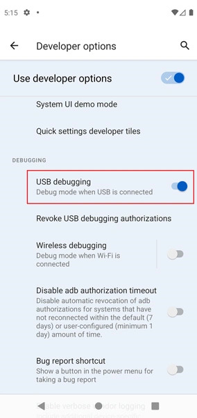 How to Turn Off USB Debugging on Android 12/13