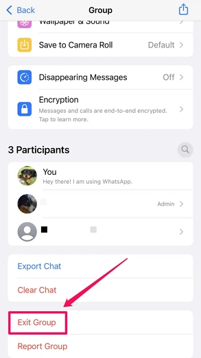how to delete whatsapp group by admin android
