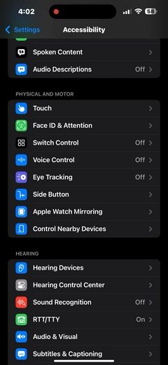 ios 18 eye tracking