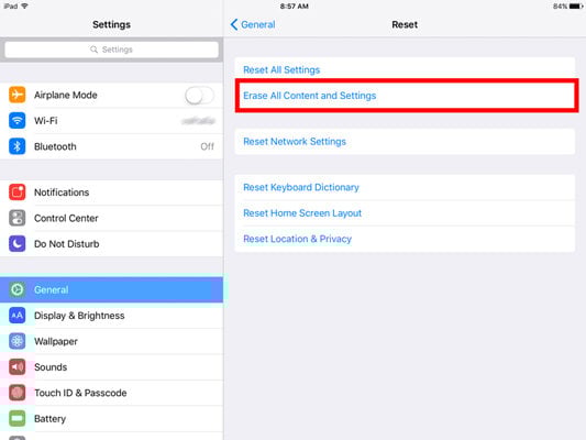 Reset your iPad to fix iPad volume button stuck