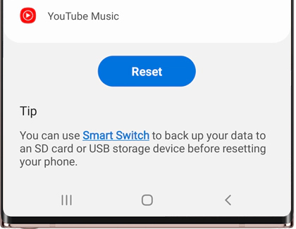 Factory reset Samsung from settings when I have passwords