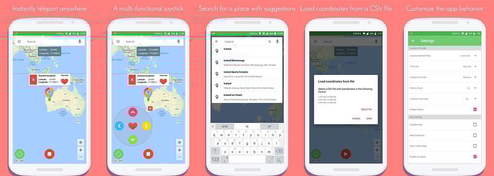 Fake GPS Location with Joystick