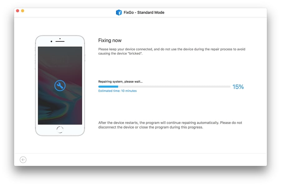 fixgo guide - fixing iphone dfu mode