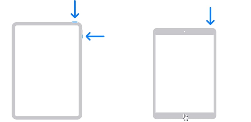 Fix iPad Won't Turn On After Update Force Restart iPad