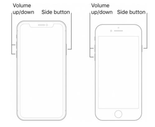 force restart iPhone 8