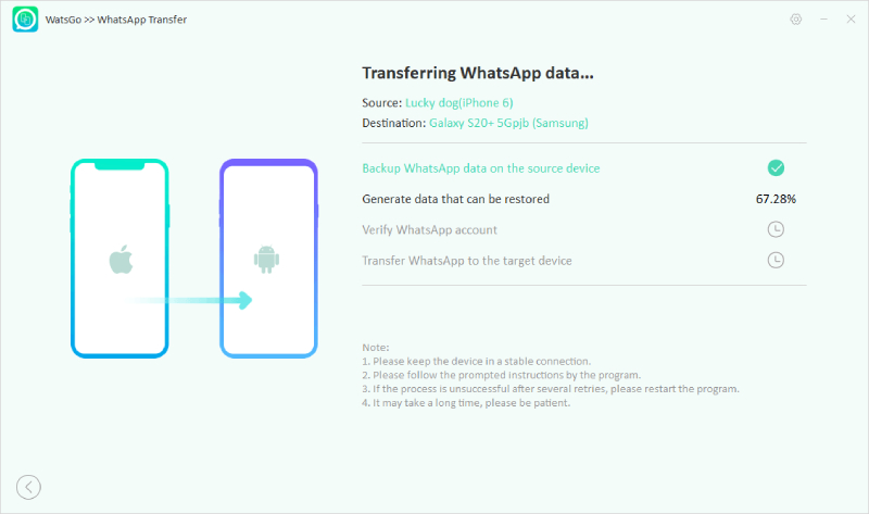 watsgo guide - generate whatsapp backup iphone