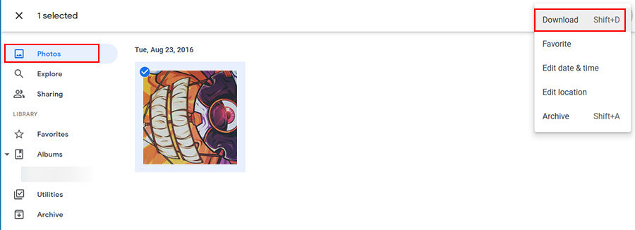 Download WhatsApp photos to PC