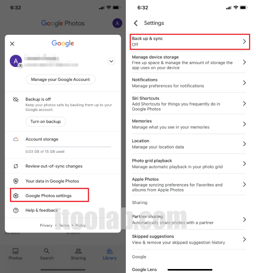 google photos backup and sync