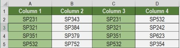 how to highlight duplicates in columns