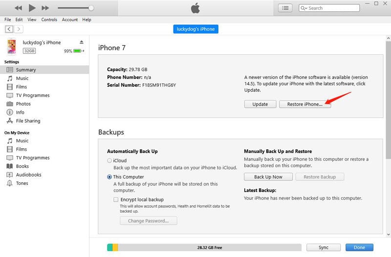 how to downgrade ios 14.5