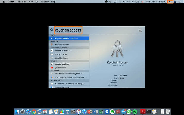 how to see wifi password on iPhone keychain access