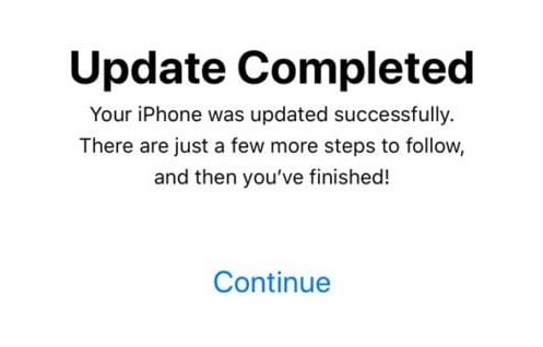 Let The Device Complete the Update to Fix iPhone Stuck on Update Completed Screen