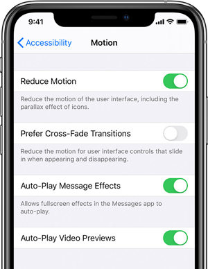 Reduce Screen Motion