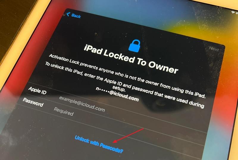 bypass ipad locked to owner with passcode
