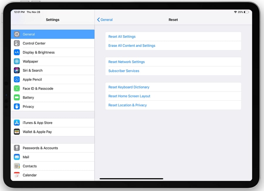Reset Network Settings